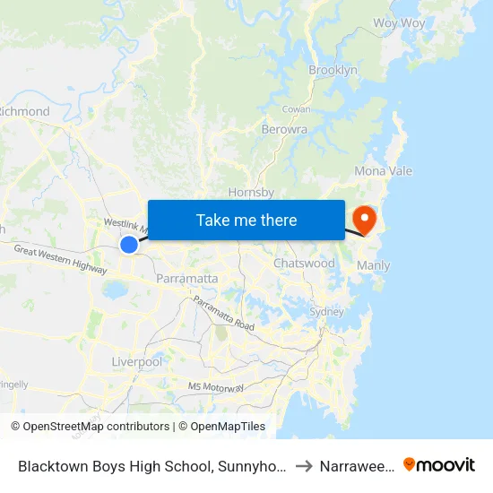 Blacktown Boys High School, Sunnyholt Rd to Narraweena map