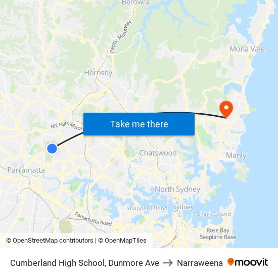 Cumberland High School, Dunmore Ave to Narraweena map