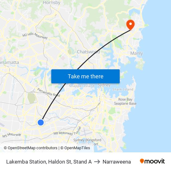 Lakemba Station, Haldon St, Stand A to Narraweena map