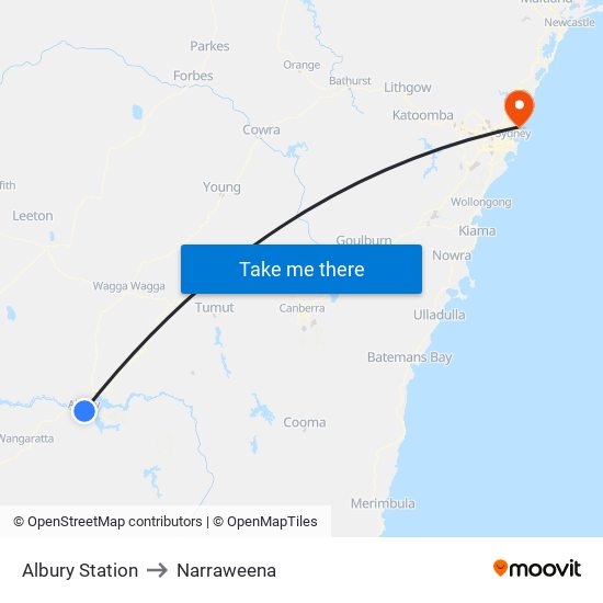 Albury Station to Narraweena map