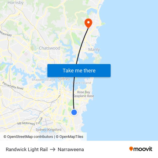 Randwick Light Rail to Narraweena map