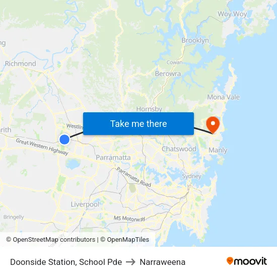 Doonside Station, School Pde to Narraweena map