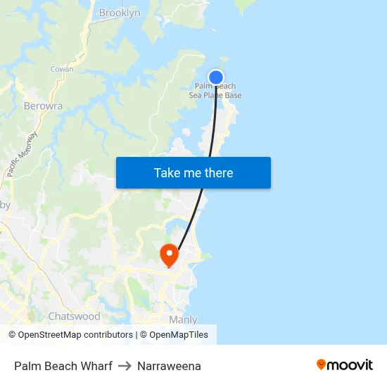 Palm Beach Wharf to Narraweena map