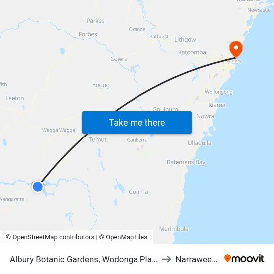 Albury Botanic Gardens, Wodonga Place to Narraweena map