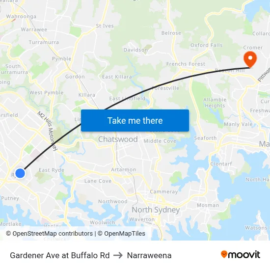 Gardener Ave at Buffalo Rd to Narraweena map