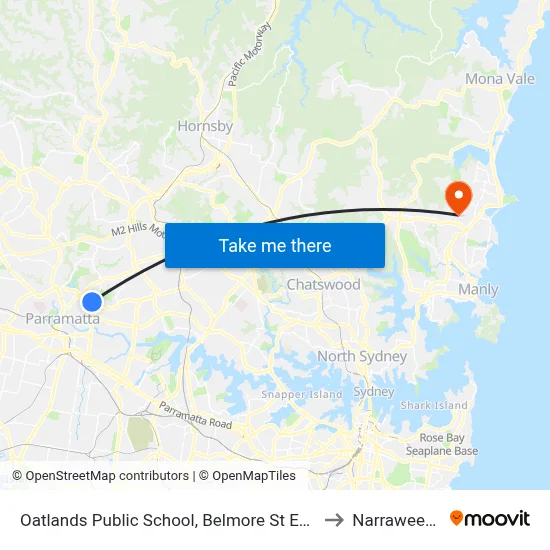 Oatlands Public School, Belmore St East to Narraweena map