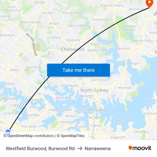Westfield Burwood, Burwood Rd to Narraweena map