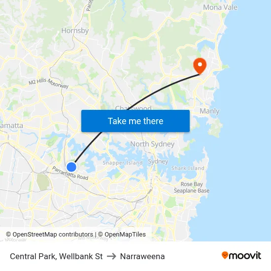Central Park, Wellbank St to Narraweena map