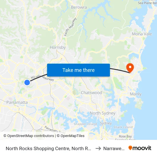 North Rocks Shopping Centre, North Rocks Rd to Narraweena map