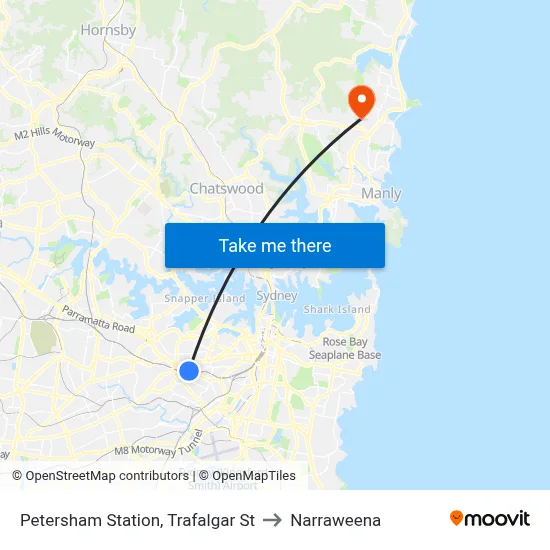 Petersham Station, Trafalgar St to Narraweena map