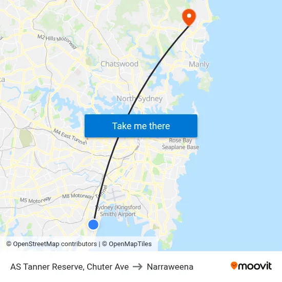 AS Tanner Reserve, Chuter Ave to Narraweena map