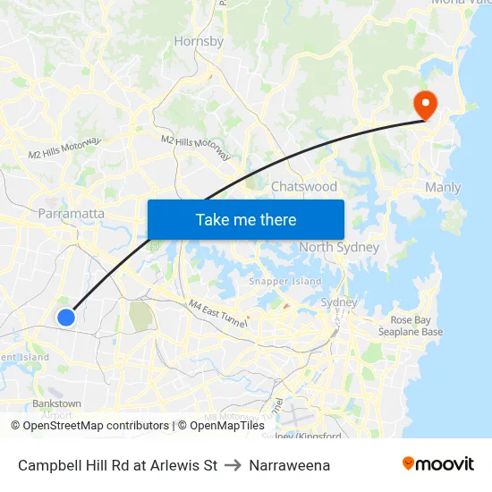 Campbell Hill Rd at Arlewis St to Narraweena map
