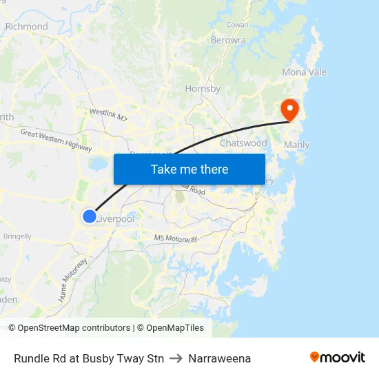 Rundle Rd at Busby Tway Stn to Narraweena map