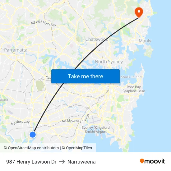 987 Henry Lawson Dr to Narraweena map