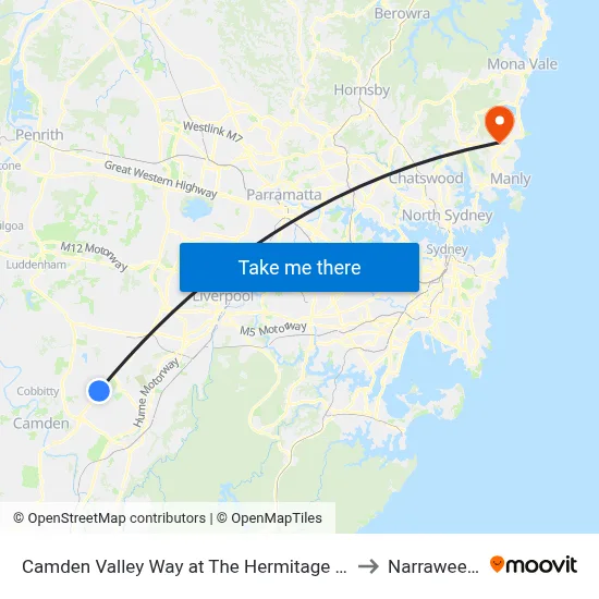 Camden Valley Way at The Hermitage Way to Narraweena map