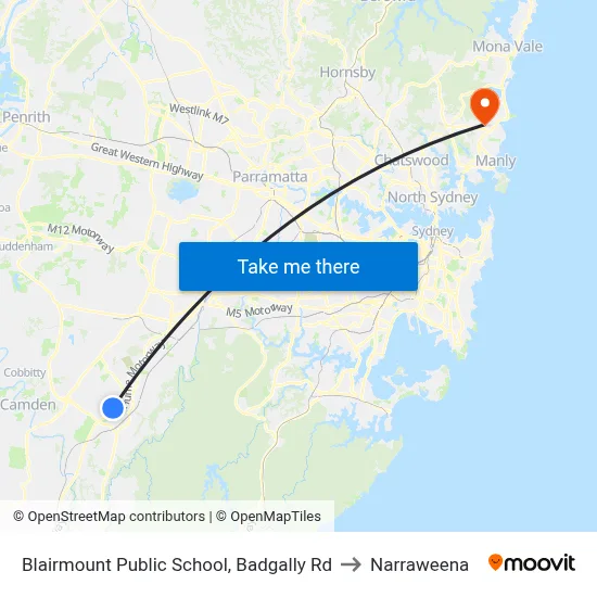 Blairmount Public School, Badgally Rd to Narraweena map