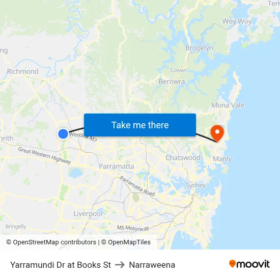 Yarramundi Dr at Books St to Narraweena map