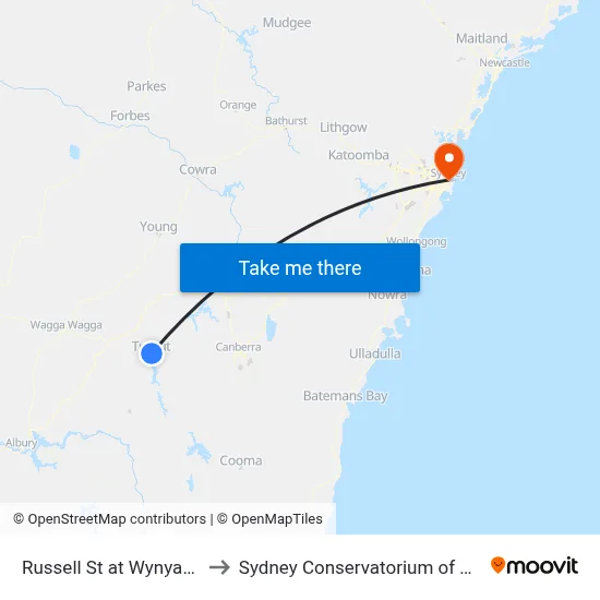 Russell St at Wynyard St to Sydney Conservatorium of Music map