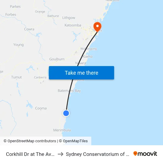 Corkhill Dr at The Avenue to Sydney Conservatorium of Music map