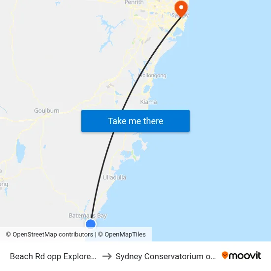 Beach Rd opp Explorers Way to Sydney Conservatorium of Music map