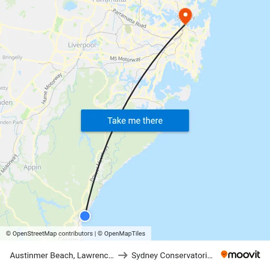 Austinmer Beach, Lawrence Hargrave Dr to Sydney Conservatorium of Music map