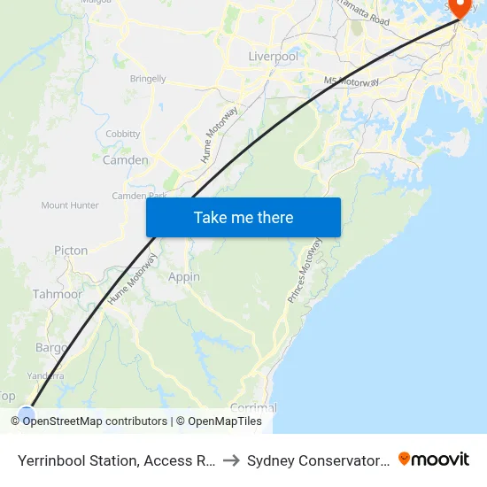 Yerrinbool Station, Access Rd, Old Hume Hwy to Sydney Conservatorium of Music map