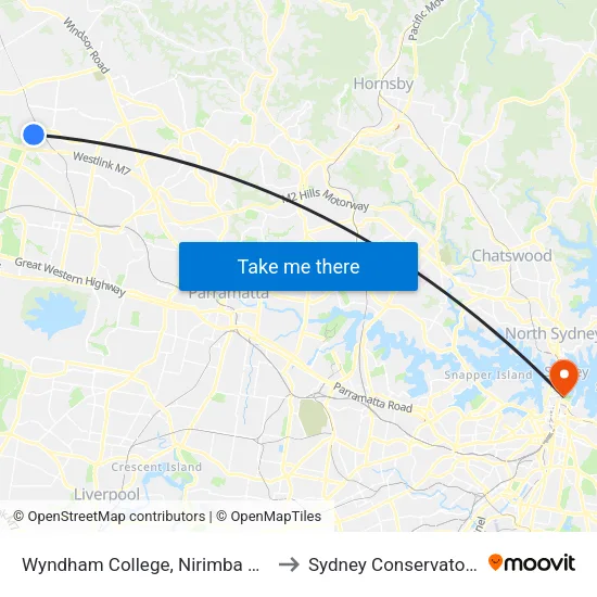 Wyndham College, Nirimba Campus, Eastern Rd to Sydney Conservatorium of Music map