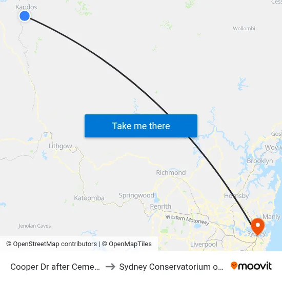 Cooper Dr after Cement Ave to Sydney Conservatorium of Music map