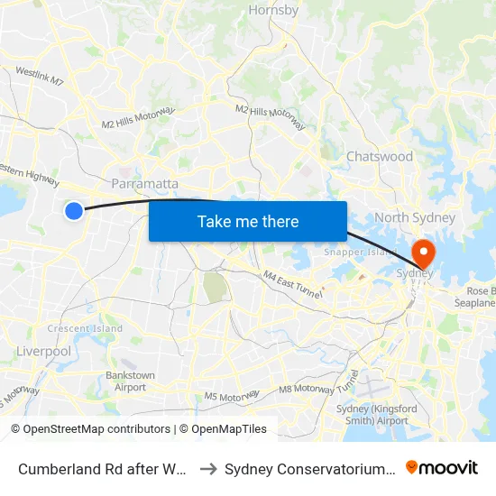 Cumberland Rd after Whalans Rd to Sydney Conservatorium of Music map