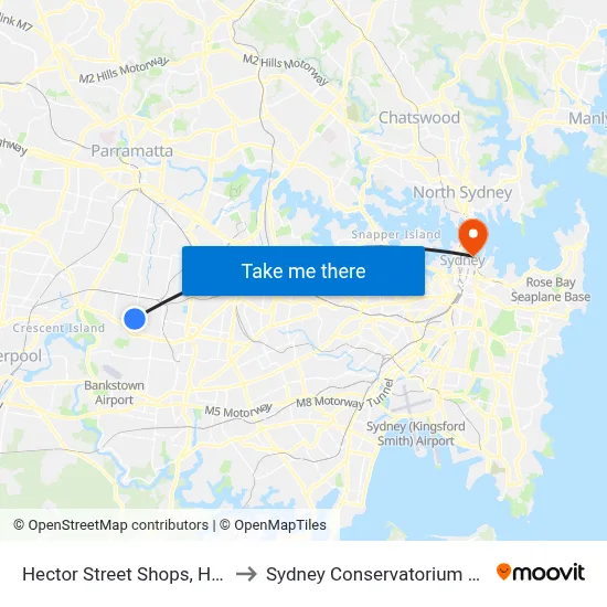 Hector Street Shops, Hector St to Sydney Conservatorium of Music map