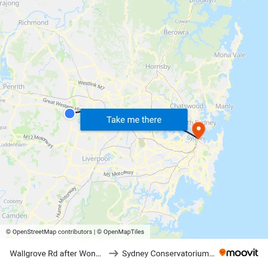 Wallgrove Rd after Wonderland Dr to Sydney Conservatorium of Music map