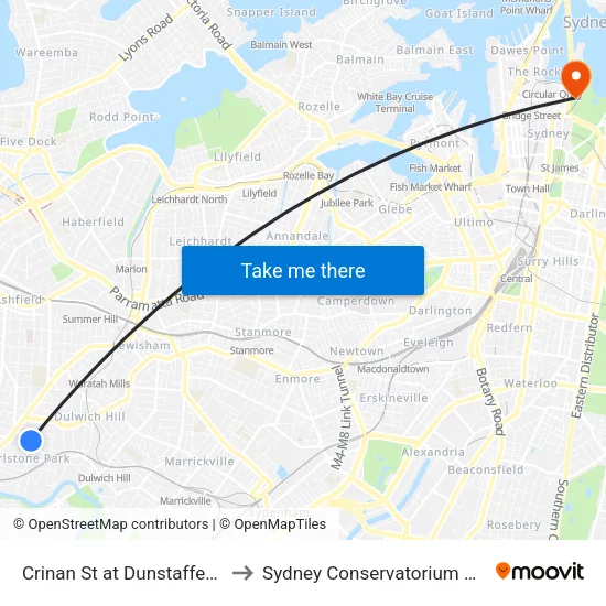 Crinan St at Dunstaffenage St to Sydney Conservatorium of Music map