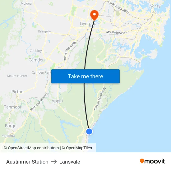 Austinmer Station to Lansvale map