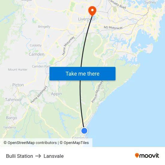 Bulli Station to Lansvale map