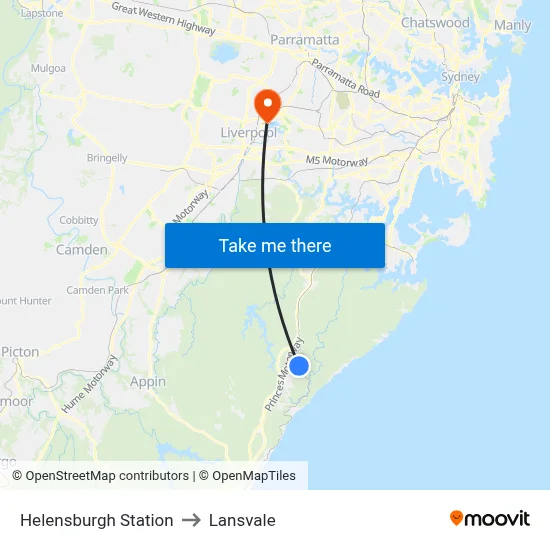 Helensburgh Station to Lansvale map