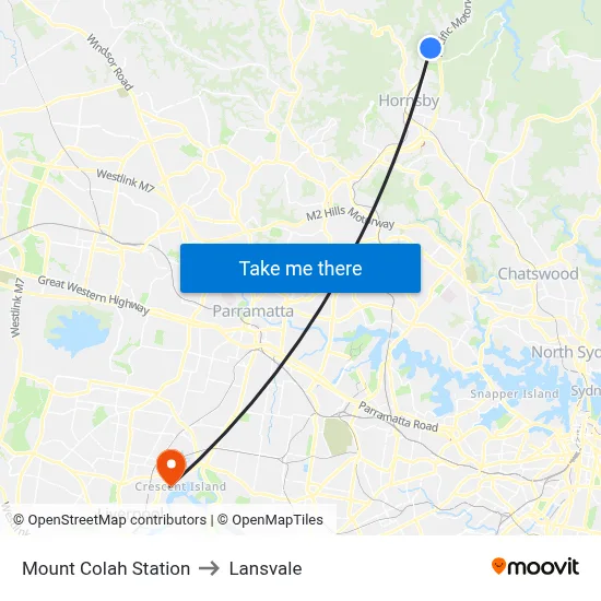 Mount Colah Station to Lansvale map