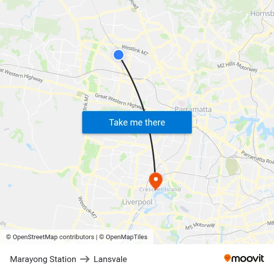 Marayong Station to Lansvale map