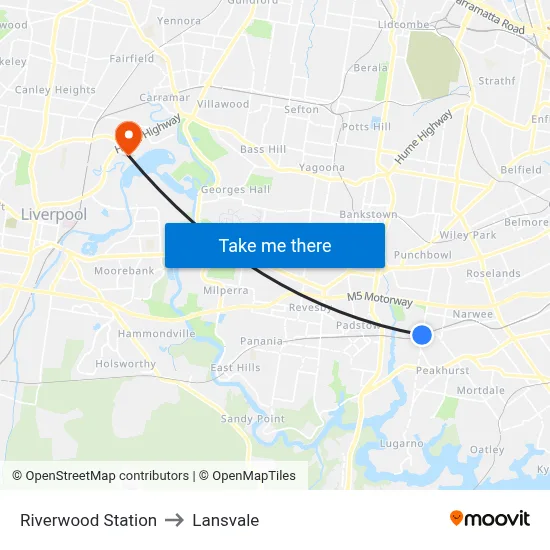 Riverwood Station to Lansvale map