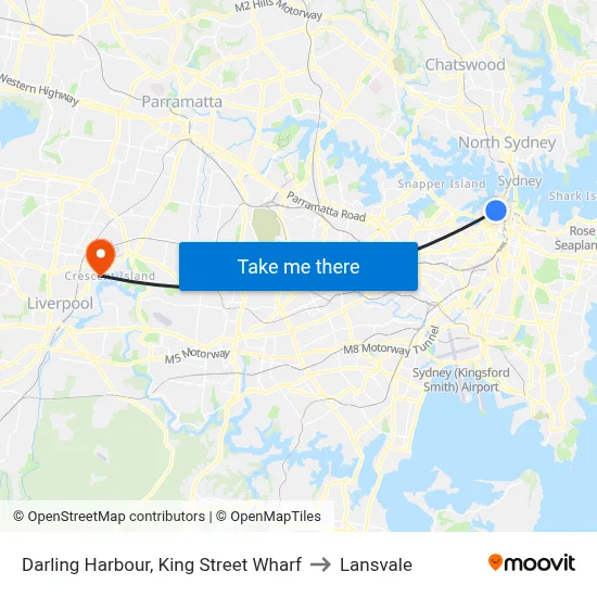 Darling Harbour, King Street Wharf to Lansvale map