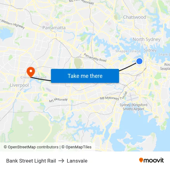 Bank Street Light Rail to Lansvale map