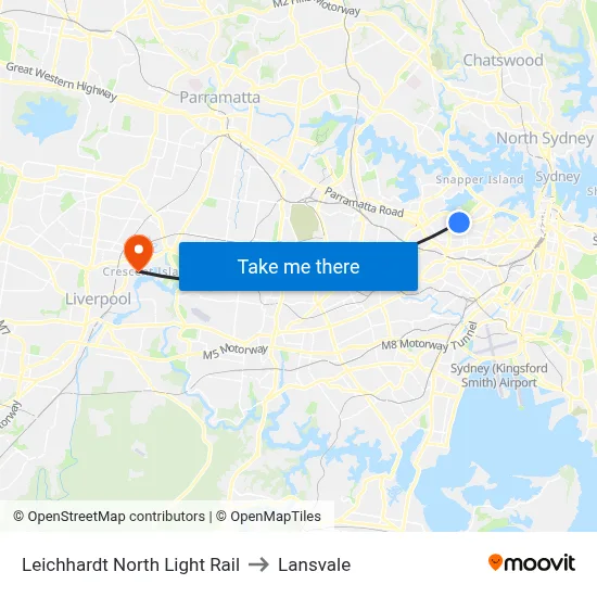 Leichhardt North Light Rail to Lansvale map