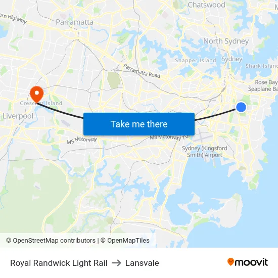 Royal Randwick Light Rail to Lansvale map