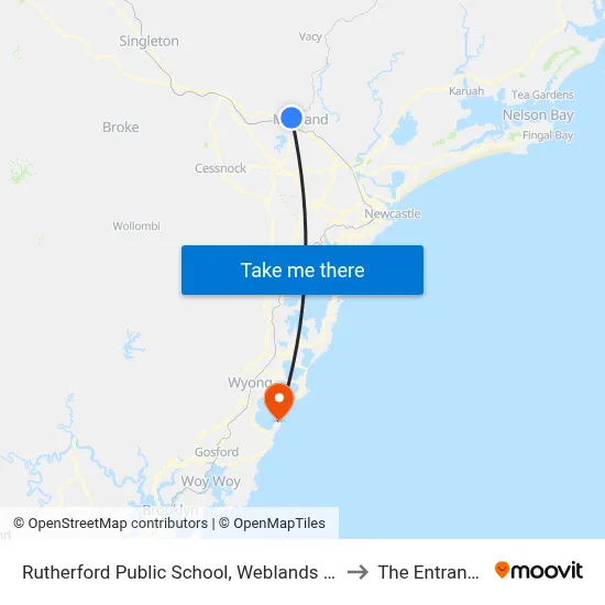 Rutherford Public School, Weblands St to The Entrance map