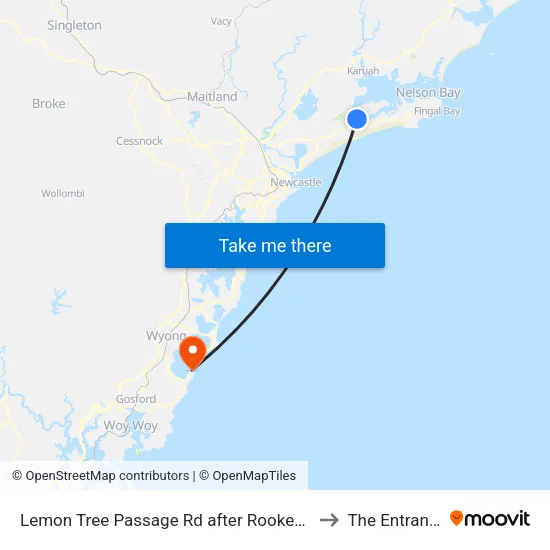 Lemon Tree Passage Rd after Rookes Rd to The Entrance map
