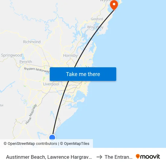 Austinmer Beach, Lawrence Hargrave Dr to The Entrance map
