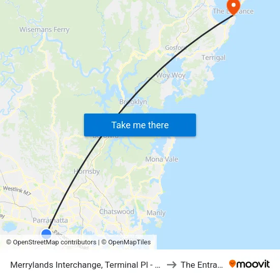 Merrylands Interchange, Terminal Pl - Stand 4 to The Entrance map