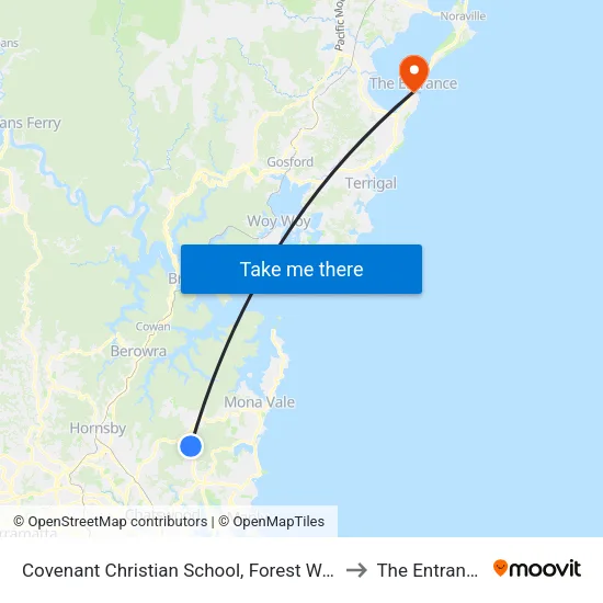 Covenant Christian School, Forest Way to The Entrance map