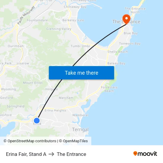 Erina Fair, Stand A to The Entrance map