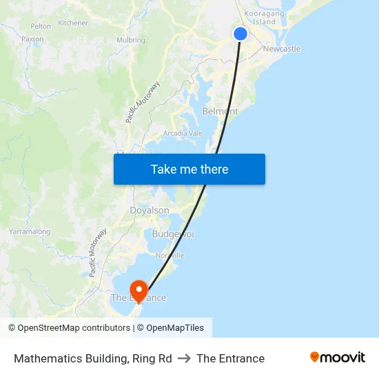 Mathematics Building, Ring Rd to The Entrance map