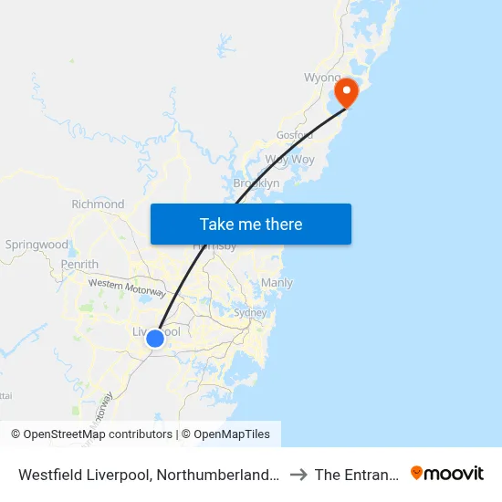 Westfield Liverpool, Northumberland St to The Entrance map